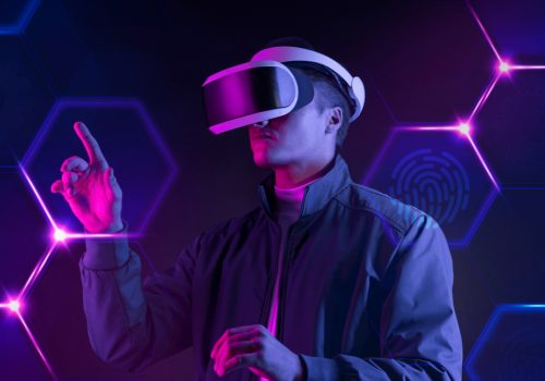 man-wearing-smart-glasses-touching-a-virtual-screen-futuristic-technology-digital-remix